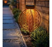 LED Lampe Solaire Extérieur Jardin Déco Boule Prise Lampe Rust Pointe Vie