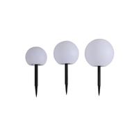 LED Lampe Solaire 'Lago' (Moderne) en Blanc (à 3 lampes,) | Eclairage Exterieur Solaire, Eclairage Solaire, Lampe Solaire Jardin