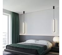 LED Lampe suspendue Table de chevet chambre à coucher Lampe à suspension Réglable en hauteur Lumière chaude 3000K nordique Moderne lustre Cuisines balcon Studio Lampe de table à manger,Noir