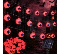 LED Lampes Solaires Décoration d'halloween,Lumières Décoratives d'halloween | Effrayantes en Forme Globe Oculaire,Étanch IP65 Guirlande Lumineuse Solaire Lumières pour Chemin,Cour,Fête