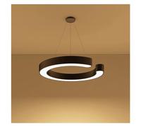 LED lampes suspendues de bureau bande ronde barre lumineuse éclairage ligne suspendue lampe longue plafonnier lampes suspendues de bureau, lustre suspendu