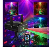 LED laser Lampe de Scène,light projecteur stroboscopique parti lumière Soirée Boule à Facette à Télécommande Eclairage DJ