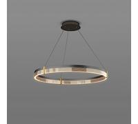 LED LED Chandelier Black Ring Pendant Lighttures Grands Ferme Dimmable Chandelier Round Pagnice Place pour Le Foyer Entrée Salon Salle de Salle