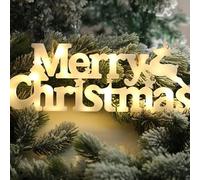 LED Letter Christmas Light with Hanging Rope ABS Material Christmas LED Light Decoration for Home Parties Warm White (A, A)
