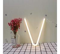 LED Lettre néon signes lumière chaude Alphabet Blanc Mot Marquee Neon mur Lampes de batterie/USB Neon Powered éclairage d'ambiance Bar Wedding Party Café Chambre Nursery Décor de Noël Anniversaire