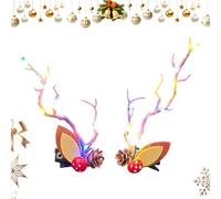 LED Light Antler Hair Accessories - Deer Headband Clips for Christmas and Costume | Decorative Hair Barrettes for Kids, Teens, Holiday Parties, Cosplay Events, Social Gatherings, Fun Celebrations