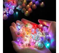 LED Light Balloons,100 Mini Colorful Round Balloons,Wireless and Flicker-Free LED Paper Lanterns for New Year Decoration,Party,Wedding,Festival,Christmas and Halloween Decoration