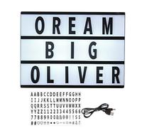 LED Light Box Sign - Waterproof Light Up Letter Box with 96 Letters | Customisable Message Display Lights Boxes Decoration | Perfect for Bedroom, School, Events, Gatherings, Table Display, Yard