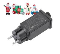 LED Light Power Adapter | 12V EU Plug Fairy Lights Power Adapter | IP44 Waterproof Transformer for Inflatables Outdoor Holiday Decoration Yard Home Garden Party