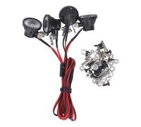 LED Light RC Car 4led Headlights hautement luminosité Round Spotlights avant 1/10 RC Crawler Axial Scx10 90046 (Éclairage blanc)