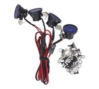 LED Light RC Car 4led Headlights hautement luminosité Round Spotlights avant 1/10 RC Crawler Axial Scx10 90046 (Lumière bleue)