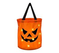 LED Light Up Pumpkin Sac - Halloween Glow Treat Container, Festive illuminating Candy panier | Sack de rangement de clignotant pour une utilisation des événements de fête, fourre-tout à mai