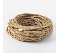 LED Lighting 20M Fil électrique Corde, 3 Cœurs Linge Câble Cuivre Recouvert Rétro Tressé Industriel Corde Noyau Cuivre 0,75 MM DIY Pendentif Lampe