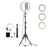 LED Lighting Kit, Ring Light, 10 Pouces LED Ring Light, Desk Makeup Selfie Ring Light with Dimmable 3 Lighting Modes for Live Streaming and Youtube Video Photography