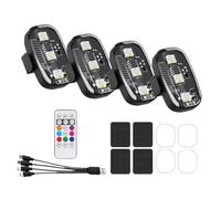 Led Lights |for Ebikes 7 RGB Colors Waterproof Warning with Remote Control
