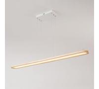 LED Linear Japanese Pendant with Acrylic Shade, Ceiling Hanging Wood Chandelier Light Fixtures for Kitchen Island Dining Room DropLights