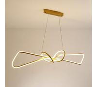 LED Linear Pendant for Dining 48W Aluminum Long Strip Light with Silicone Shade, Creative Kitchen Island Lighting Hanging Lamp Living Room Chandelier