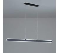 LED Linear Pendant LETURE DIMMable Plafond avec télécommande, Slim Suspended Lighting Ayémorrat Moderne Chandeliers Suspendus pour Chambre à Coucher de la Cuisine