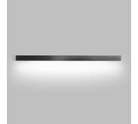Led Linear Wall Sconce Lighting Modern Black Wall Light Bar Long Strip Wall Lamp Living Room Background Wall Sconces Bedroom Bedside Wall Mount Lights Indoor Wall Washer/120Cm