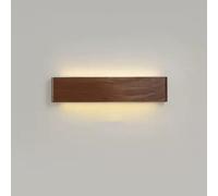 Led Long Strip Wall Sconce, Walnut Modern Wall Light Fixtures, Indoor up and down Wall Lighting for Living Room Bedroom Hallway Corridors, 3 Color Temperature Mode (3000K, 4000K, 6000K)(Up and D/Up An