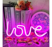 LED Love Enseigne au Néon Rose Néon Lumières Neon Love Sign Decor Light USB ou Batterie LED Neon pour Chambre de Fille Light Up Neon Sign pour la Sain Valentin Mariage