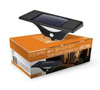 LED LOVERS Lampe Solaire à détection de mouvements, Lumière Solaire extérieure avec détecteur de mouvements, Applique Murale sans Fil avec Panneau Solaire