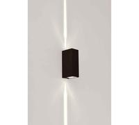 LED Lumière Extérieure Applique Murale Noir Up&down 6W Lentille Dünner Rayon