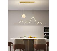 LED Luminaire Suspension Table à Manger Suspendu Lampe Moderne Salle à Manger Lampe Pendante Étoile Projection Design LED Créatif Lumière Pendant Bar Salon Chambre Plafonnier (Or)