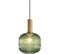 LED lustre moderne lampe industrielle V-intage grande suspension abat-jour vert plafonnier Style goutte suspendue luminaire en verre,lumières suspendues