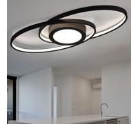 LED Luxe Couvrir Lampe Sommeil Chambre Anneau Design Switch Variateur Anthracite