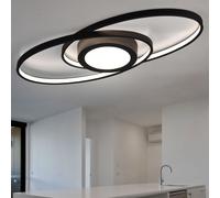 LED Luxe Couvrir Lampe Sommeil Chambre Anneau Design Switch Variateur Anthracite