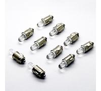 LED-Mafia Lot de 10 - Ampoules Ba7S pour l'éclairage du tachymètre - blanc chaud - Intérieur, éclairage intérieur du tableau de bord, éclairage des instruments du cockpit
