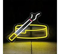 LED main cigare Evil Eye néon signe hommes cave lumière salon fumeur magasin Hôtel Bar partie fournitures garçon cadeau Stoner (USB alimenté)