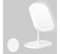 Led Make-Up Mirror, Illuminated Magnifying Mirror, Pocket Make-Up Mirrors, 10x Magnification, With Touch Screen, Folding Mirror, 360° Adjustable, Battery/Usb Cable, Portable Illuminated Travel