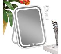 Led Makeup Mirror - Makeup Light Mirror 3-Color Dimmable Cosmetic Glass