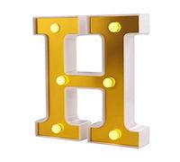 LED Marquee Lettre Lumières Signe 26 Alphabet Lumière pour Veilleuse De Mariage Fête d'anniversaire À Piles Lampe De Noël À La Maison Bar Décoration (Blanc Chaud)