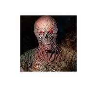 (LED marron) Masque drôle adulte enfant Cosplay horreur monstre démon Latex casque Halloween costume