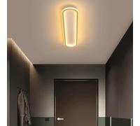 LED Métal Plafonnier Longue Linéaire pour Salon Aluminium Moderne Ultra Mince Lampe de Plafond 24W 4640LM 100W Equivalent Luminaire 3000K 4000K 6500K pour Cuisine Hall (Doré Lumière Chaude,60CM)