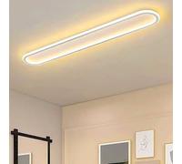 LED Métal Plafonnier Longue Linéaire pour Salon Aluminium Moderne Ultra Mince Lampe de Plafond 24W 4640LM 100W Equivalent Luminaire 3000K 4000K 6500K pour Cuisine Hall (Blanc Lumière Chaude,60CM)