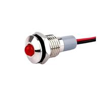 LED Metal Warning Indicator Light 6/8/10MM Signal Lamp 3V 5V 6V 12V 24V 220v Red Yellow Blue Green White NWPNLXEA(6MM,WHITE LED_BRASS NICKEL_24V)