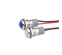LED Metal Warning Indicator Light 6/8/10MM Signal Lamp 3V 5V 6V 12V 24V 220v Red Yellow Blue Green White NWPNLXEA(10MM,YELLOW LED_BRASS NICKEL_6V)
