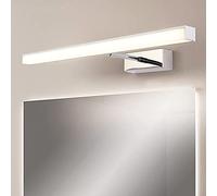Led Miroir Acrylique Lumière Salle Den Réglable Support Lumière Murale, Lampe de Cabinet Miroir Imperméable Anti Brume Maquillage Lumière/Silver 70Cm