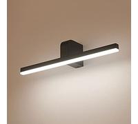 Led Mirror Front Light Bathroom Vanity Lighting Fixture, Acrylic Lamp Shampoo Metal Vanity Wall Mount Lamp, Lumières de Miroir de Vanité Pour Armoire de Miroir de Maquillage/Black-6000K