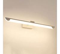 Led Mirror Front Light Bathroom Vanity Lighting Fixture Réglable Wall Bath Mirror Lamp Indoor Bath Mirror Lights Lampes de Vanité Rotatives Pour Toilette de Maquillage Blanc-6000K