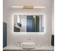 Led Mirror Light Black Bath Light Bath Lampe de Miroir En Aluminium, Lumière Décorée de Salle Den Créative Dimmable 3000K-6000K, 220V Shrand Lampe/Warm Light 100Cm