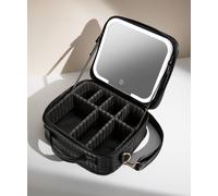 LED Mirror Travel Beauty Case - Black