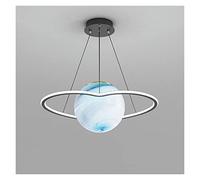 LED Modern Chandelier Lamp Simple and Modern - Planet Northern Europe Lamp Restaurant salon chambre chambre lustre lustre balle moderne lustre plafond plafond, lumière suspendue (ringshape50cm, whi