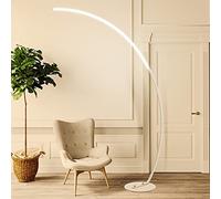 Led Modern Simple Floor lamp Standing lamp Art Decoration Nordic Style Compatible with Living Room Bedroom Study Room Light (Body Color : Warm Light Lampshade Color : Black) (White Dimmable with rem