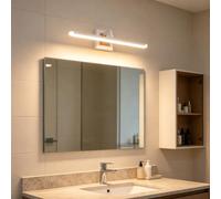 LED Moderne Lampe Murale Salle de Bain Miroir Étanche Applique Murale 350° Rotation Intérieur Éclairages Murales Minimaliste Rectangulaire Aluminium Fer Acrylique Salon (50cm,Blanc Lumière Chaude)