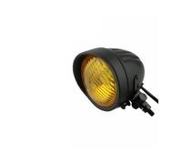 LED Moto Phares pour Softail pour Dyna pour Cruiser Bobber Hopper pour Sportster Phare De Moto Halogène H4 Feux De Route/Croisement(Black Amber)